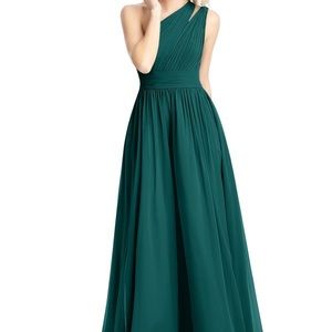 Azazie Peacock Green Dress